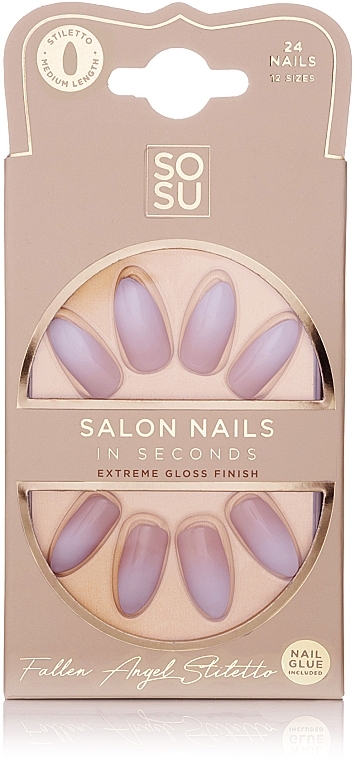 Набор накладных ногтей - Sosu by SJ Salon Nails In Seconds Fallen Angel Stiletto — фото N1