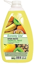 Крем-мыло с глицерином "Тропические фрукты" - Economy Line — фото N1