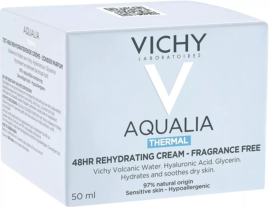 Увлажняющий крем без запаха - Vichy Aqualia Thermal 48H Rehydrating Cream Fragrance Free — фото N2
