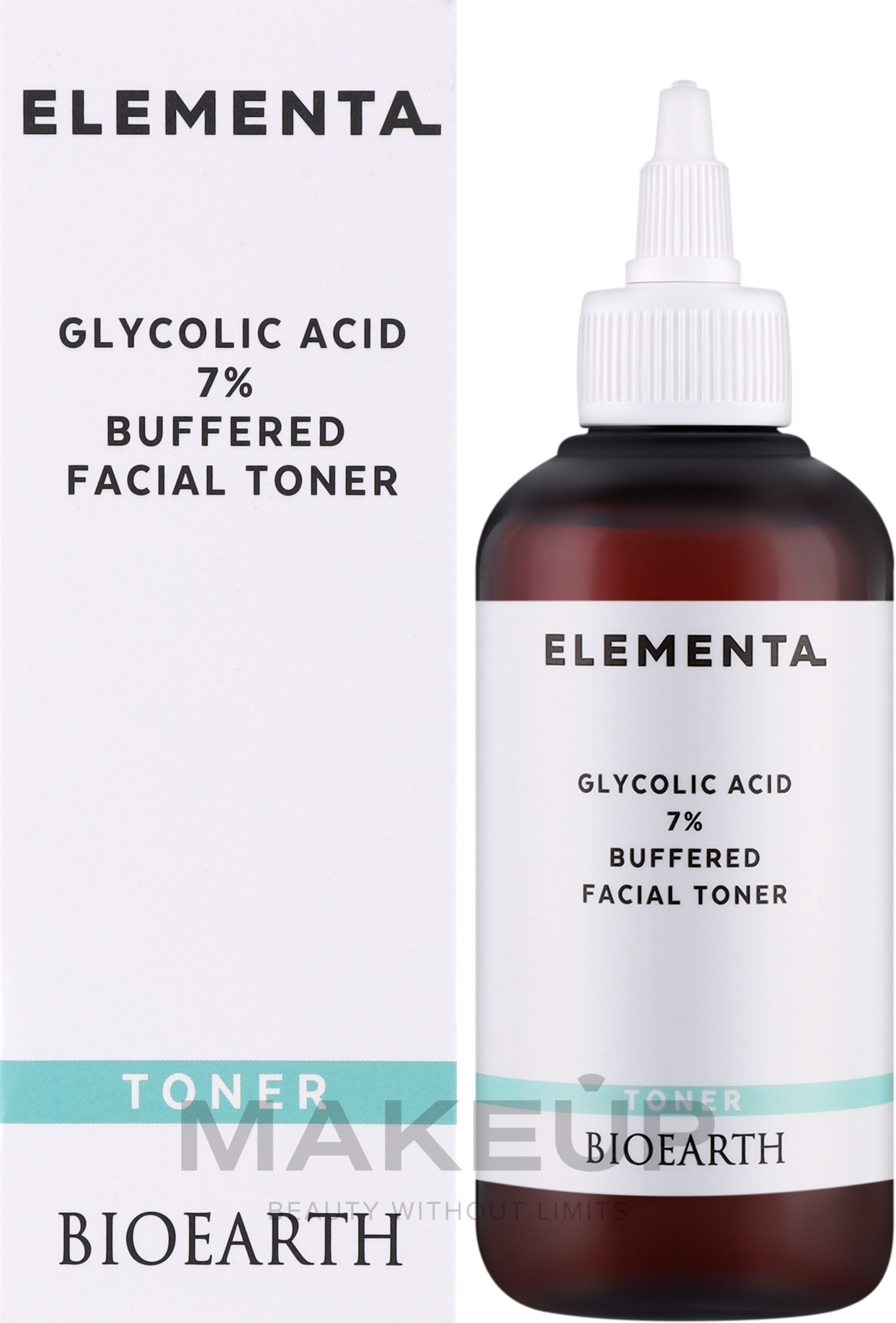 Тоник для лица с гликолевой кислотой - Bioearth Elementa Glycolic Acid 7% Buffered Facial Toner — фото 200ml