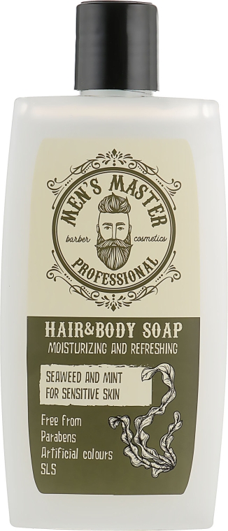 Бодрящее мыло для тела и волос "Водоросли и мята" - Men's Master — фото N2