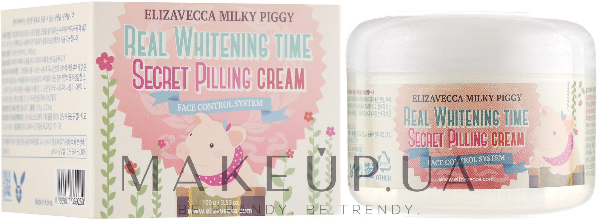 Пилинг-крем для лица от пигментных пятен - Elizavecca Face Care Milky Piggy Real Whitening Time Secret Pilling Cream — фото 100ml