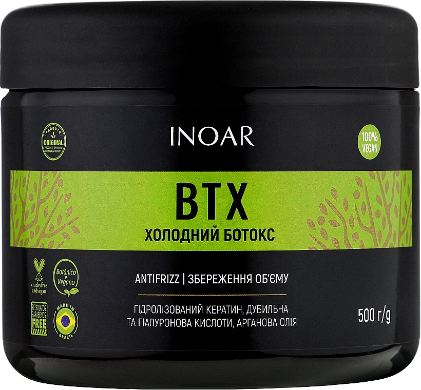Ботокс для зміцнення волосся - Inoar BTX Mask Antifrizz Volume Reducer — фото N7