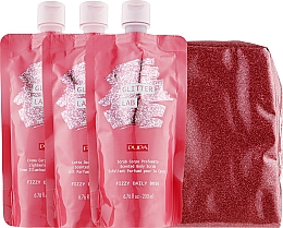 Набір - Pupa Glitter Lab Frizzy Daily Dose (bag + milk/200 ml + cream/200ml + scrub/200ml) — фото N2