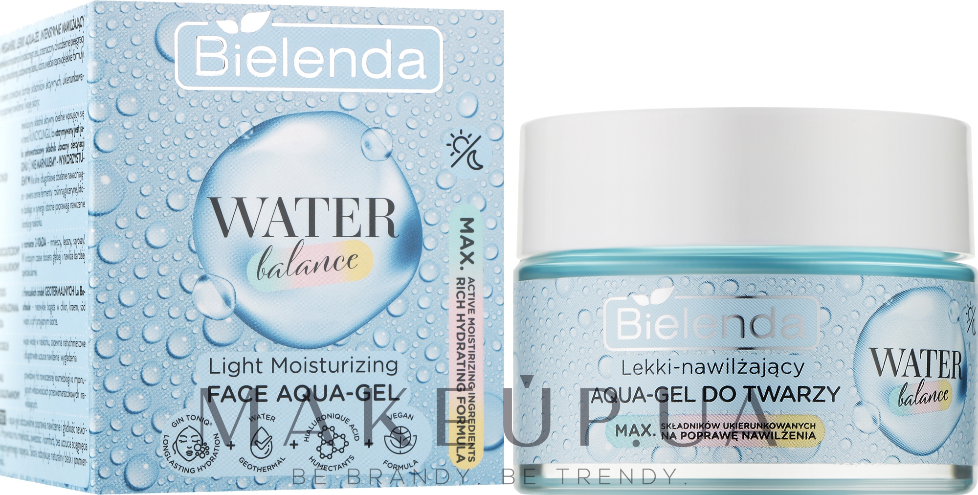 Легкий зволожувальний аква-гель для обличчя - Bielenda Water Balanse Aqua-Gel — фото 50ml