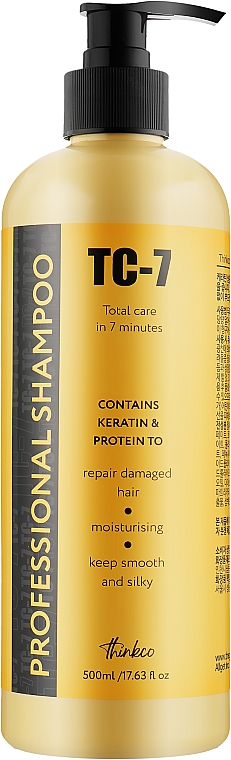 Шампунь интенсивного действия для сухих и поврежденных волос с протеином и кератином - Thinkco TC-7 Professional Shampoo — фото N1