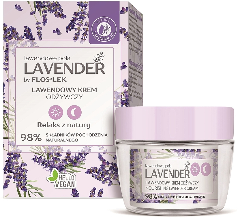 Питательный крем день-ночь с лавандой - Floslek Nourishing Lavender Cream — фото N1