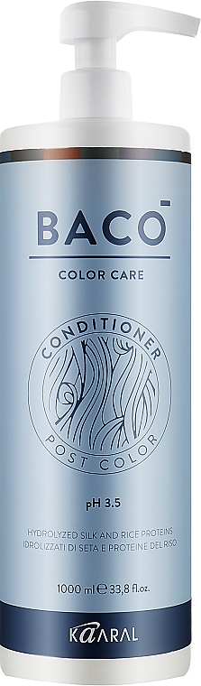 Кондиционер для волос после окрашивания - Kaaral Baco Color Care Post Color Conditioner pH3,5 — фото N1
