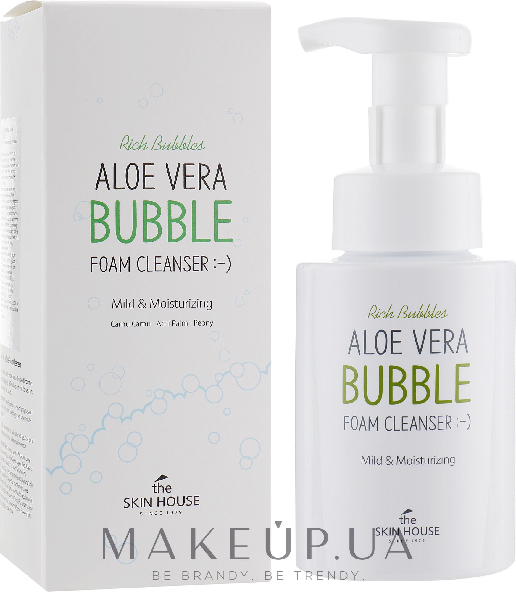Пенка для умывания с экстрактом алоэ - The Skin House Aloe Vera Bubble Foam Cleanser — фото 300ml