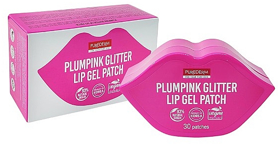Гелеві патчі для губ - Purederm Plumpink Glitter Lip Gel Patch — фото N1