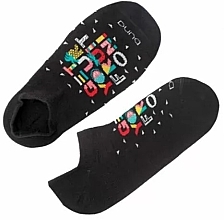 Шкарпетки жіночі бавовняні сіточка 3132, чорні - Duna — фото N3