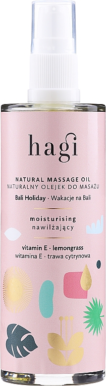 Натуральное масло для массажа "Отдых на Бали" - Hagi Bali Holiday Natural Massage Oil — фото N1