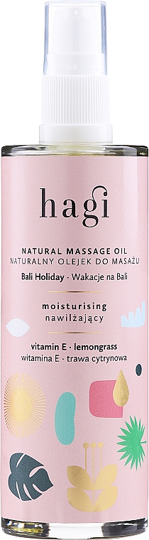 Натуральна олія для масажу "Відпочинок на Балі" - Hagi Bali Holiday Natural Massage Oil — фото N1