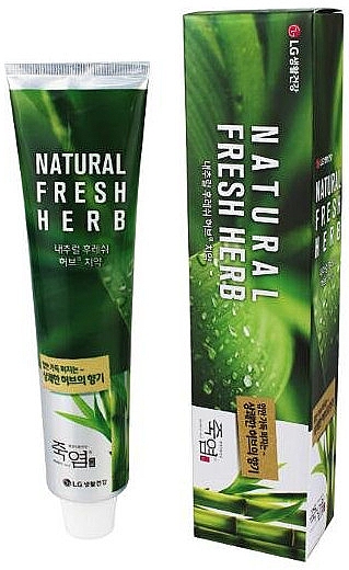 Зубная паста "Бамбуковая соль" - LG Household & Health Perioe Bamboo Salt Natural Fresh Herb 