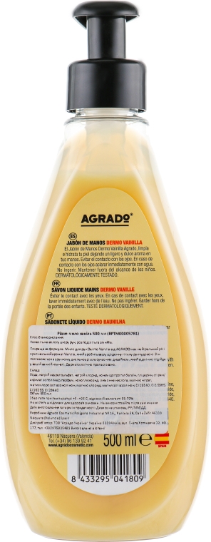 Жидкое мыло для рук с ванилью - Agrado Hand Soap — фото N2