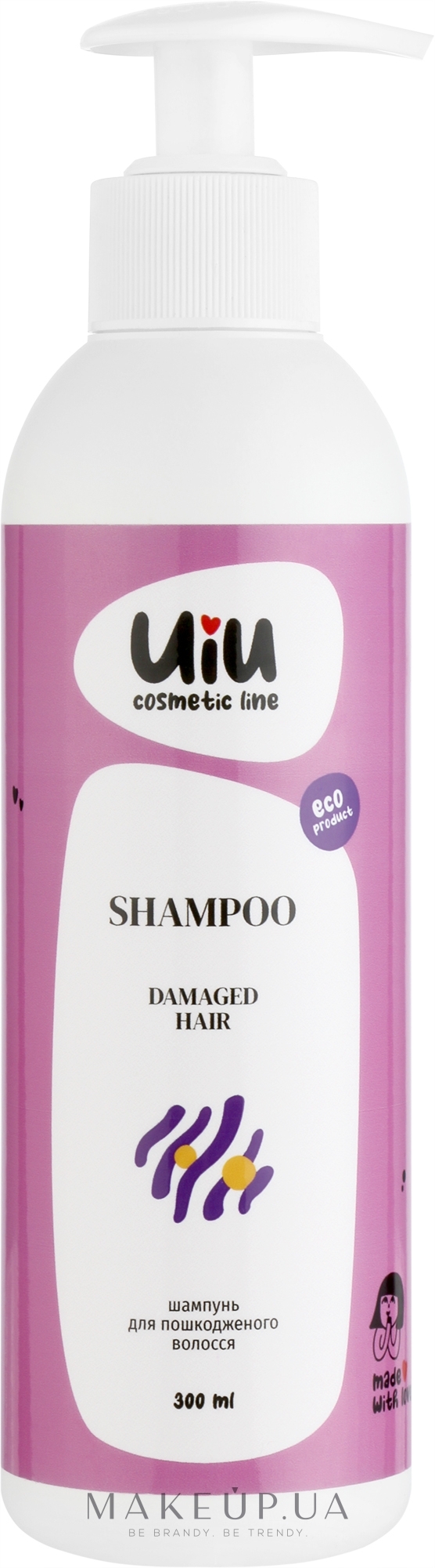 Шампунь для відновлення та захисту пошкодженого волосся - Uiu Shampoo — фото 300ml