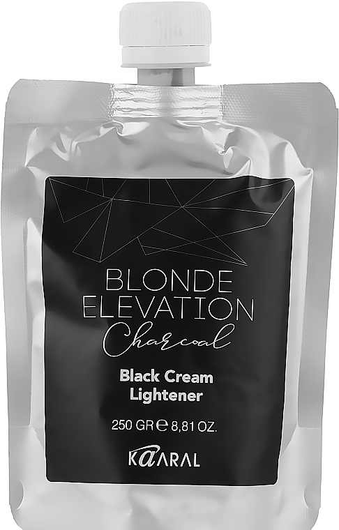 Черный угольный осветляющий крем для волос - Kaaral Blonde Elevation Charcoal Black Cream Lightener (дой-пак)