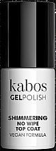 Парфумерія, косметика Мерехтливе верхнє покриття - Kabos Gel Polish Shimmering No Wipe Top Coat