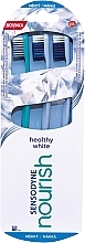 Парфумерія, косметика Набір - Sensodyne Nourish Healthy White Soft Toothbrush Set (toothbrush/3pcs)
