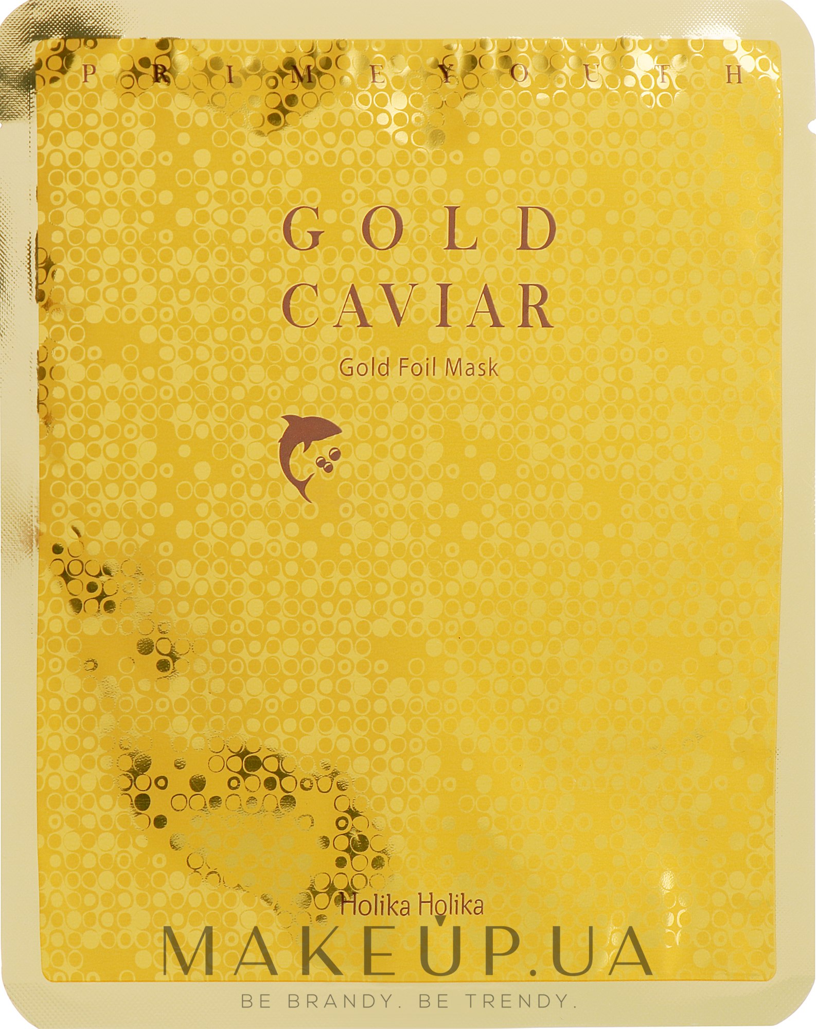 Антивозростная тканевая маска с золотом - Holika Holika Prime Youth Gold Caviar Mask — фото 25g