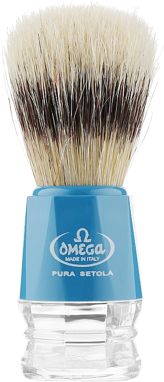 Помазок для гоління, 10218, блакитний - Omega — фото N1