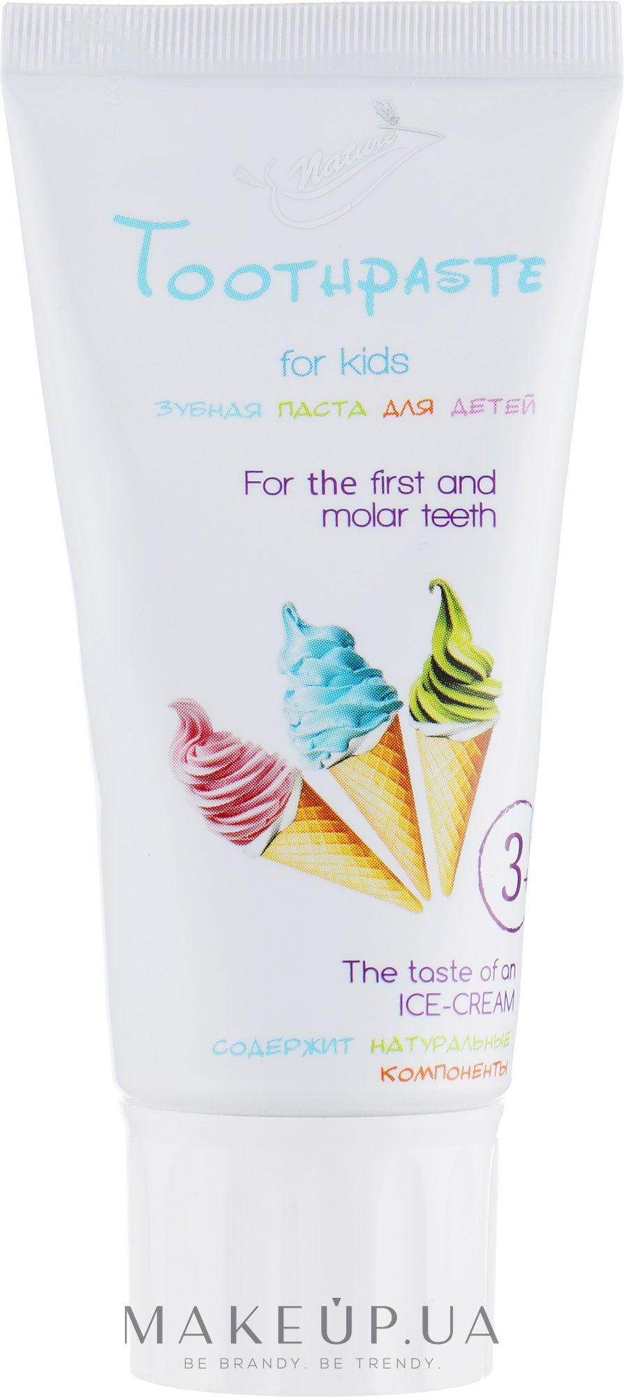 Зубна паста дитяча "Морозиво" - Bioton Cosmetics Biosense Ice Cream Tooth Paste — фото 50ml