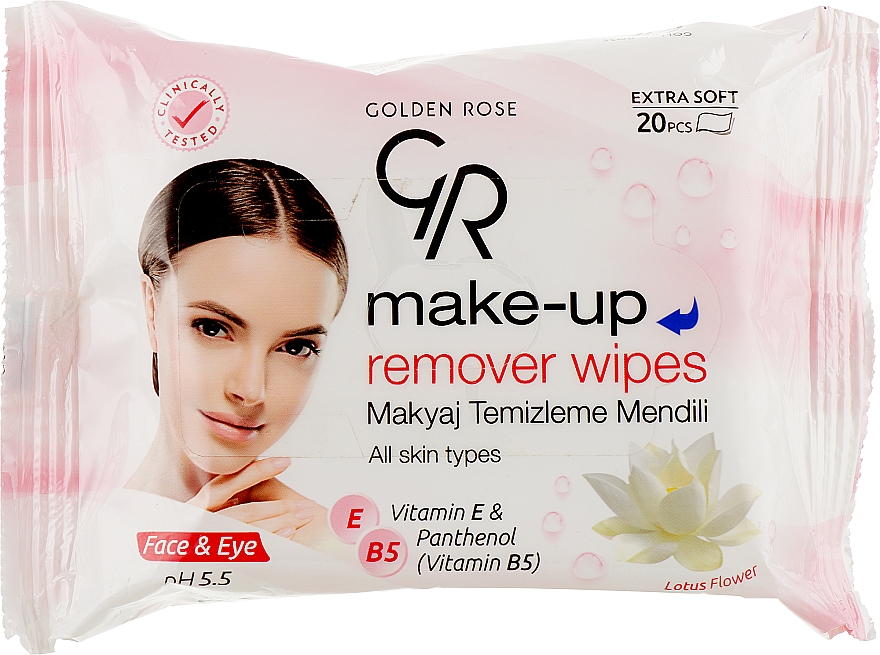 Салфетки для снятия макияжа - Golden Rose Extra Soft Make-up Remover Wipes — фото N1