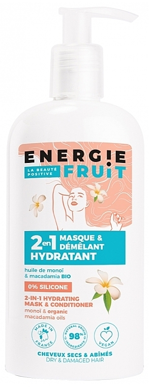 Маска-кондиціонер "Моної та олія макадамії" - Energie Fruit Monoï & Macadamia Oil 2 In 1 Hydrating Mask & Conditioner — фото N1