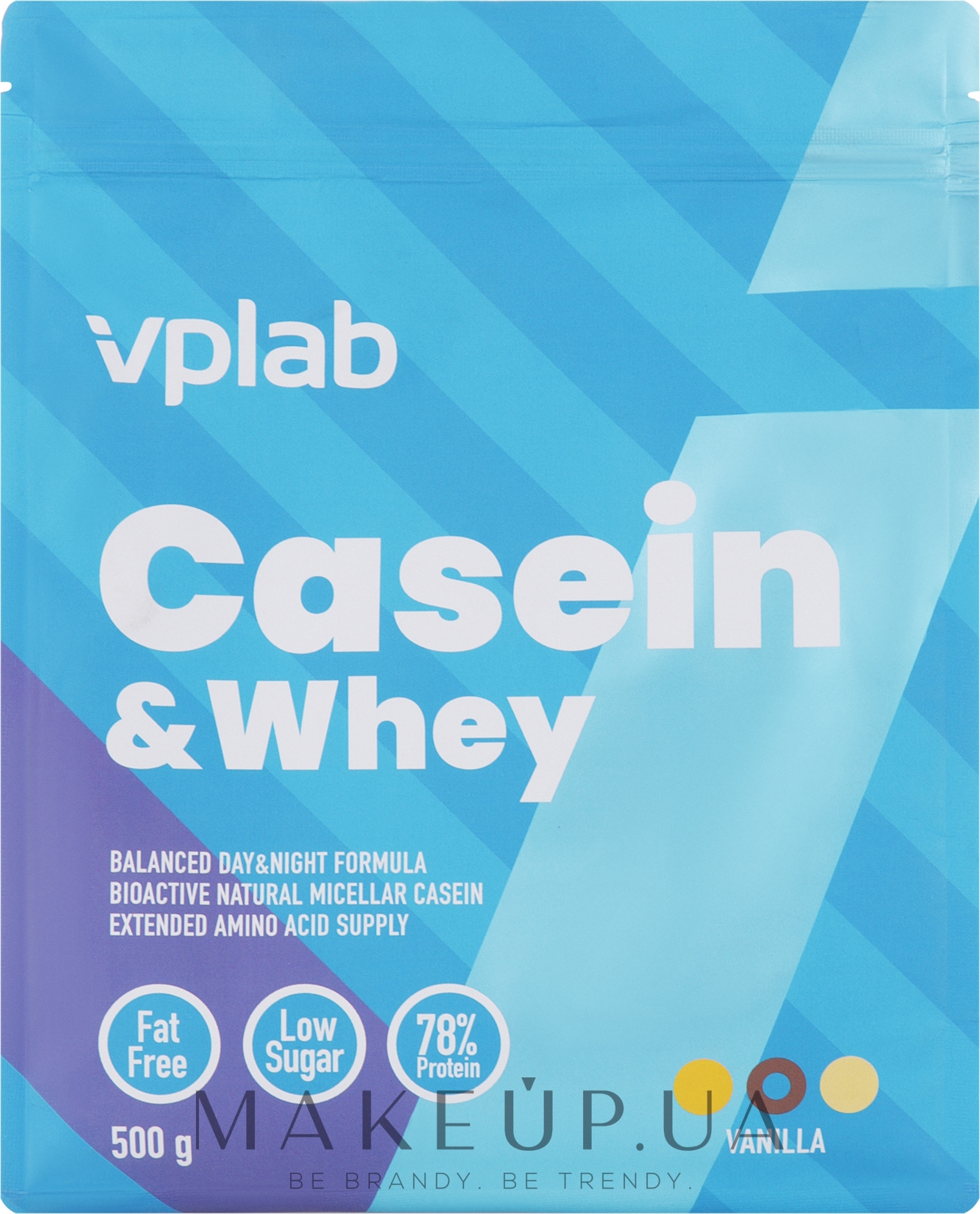 Казеиновый и сывороточный протеин "Ваниль" - VPlab Casein & Whey — фото 500g