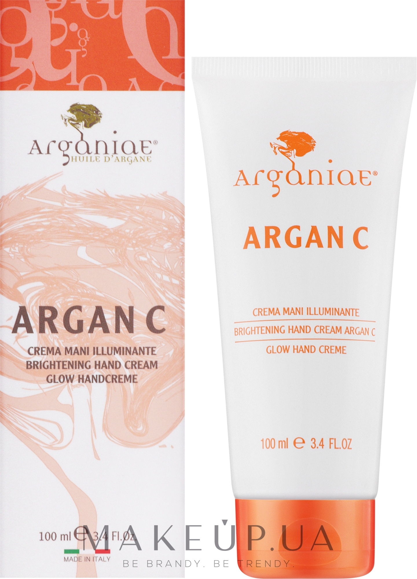 Освітлюючий крем для рук - Arganiae Argan C Brightening Hand Cream — фото 100ml