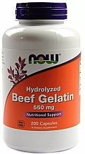 Капсули "Яловичий желатин", 550 мг - Now Foods Beef Gelatin — фото N1