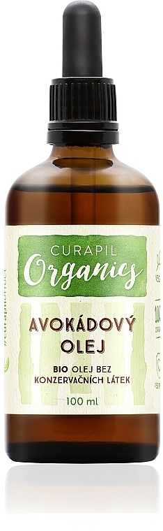 Олія авокадо для тіла та волосся - Curapil Organics Avocado Oil — фото N1