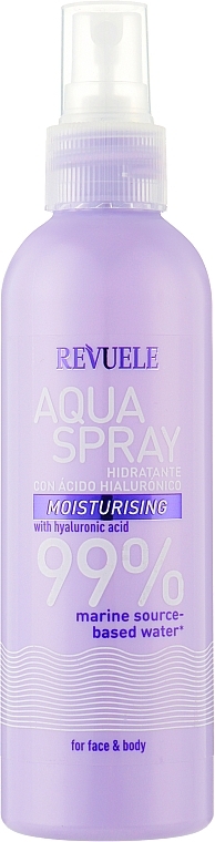 Увлажняющий спрей для лица и тела с гиалуроновой кислотой - Revuele Moisturising For Face & Body Aqua Spray — фото N1