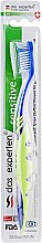 Парфумерія, косметика Зубна щітка з м'якою щетиною, синьо-салатова - Das Experten Sensitive