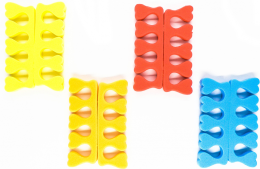 Розділювачі пальців для педикюру (пара), кольорові - Solomeya Pedicure Toe Separators different colors — фото N1