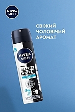 Антиперспирант "Черное и Белое невидимый: свежий", спрей - NIVEA MEN Black & White Invisible Active Anti-Perspirant — фото N3