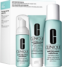 Парфумерія, косметика Набір - Clinique Anti-Blemish Basics Set (f/cr/50ml + foam/50ml + lot/200ml)