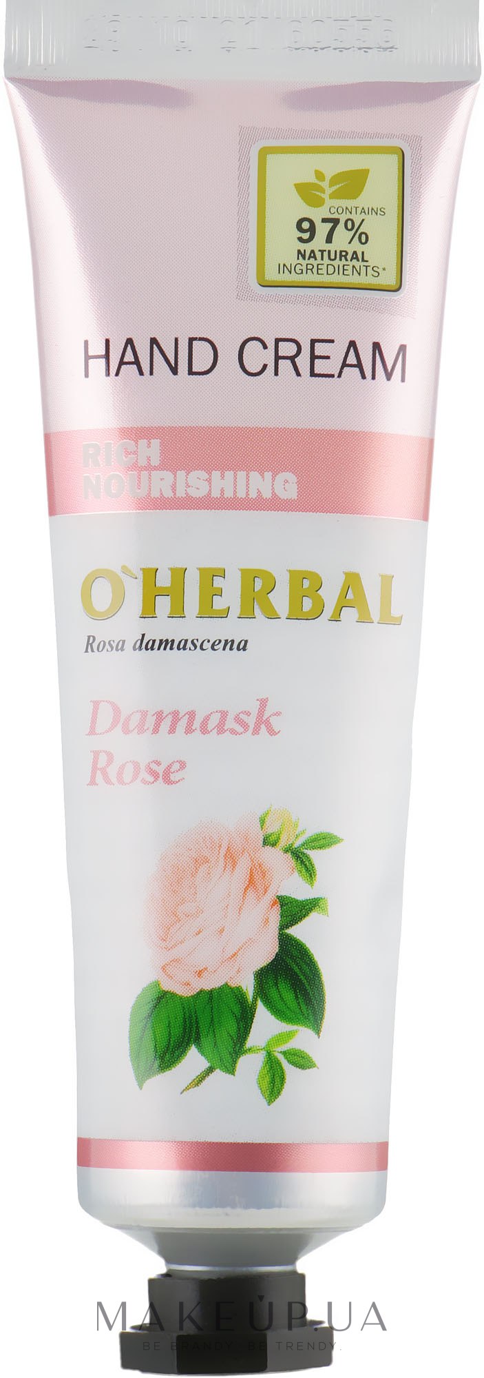 Крем для рук з дамаською трояндою - O'Herbal Rich Nourishing Hand Cream Damask Rose — фото 30ml