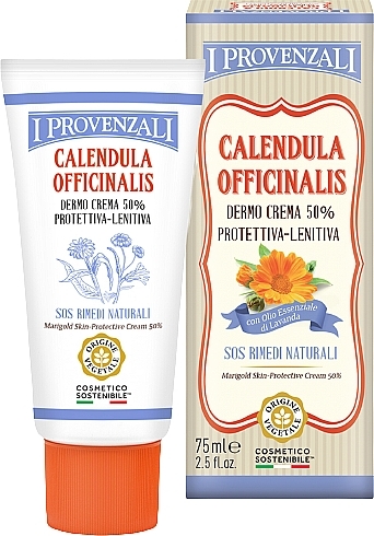 Крем для кожи, успокаивающий - I Provenzali Protective Cream Calendula Officinalis Dermo Soothing — фото N1