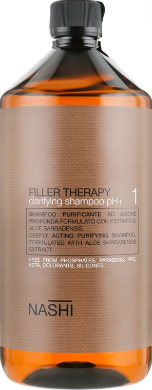 Очищуючий шампунь - Nashi Argan Filler Therapy 1 Clarifying Shampoo рН+ — фото N1