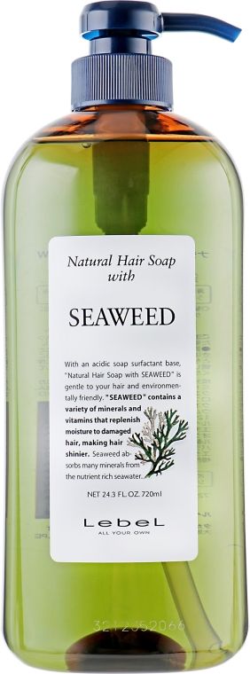 Шампунь з екстрактом морських водоростей - Lebel Seaweed Shampoo — фото N2