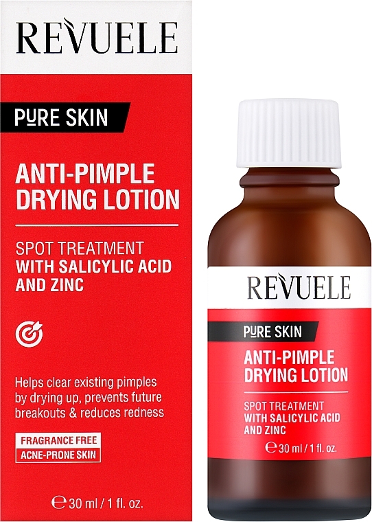 Лосьйон для підсушування прищів - Revuele Pure Skin Anti-Pimple Lotion — фото N2