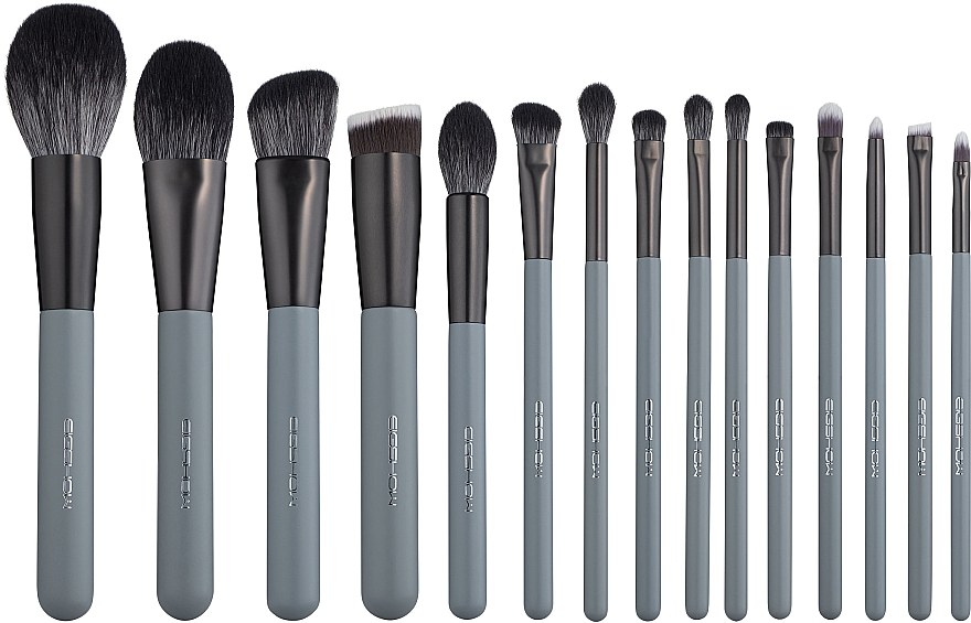 Набор кистей для макияжа, 15 шт - Eigshow Beauty Agate Grey Brush Kit — фото N1