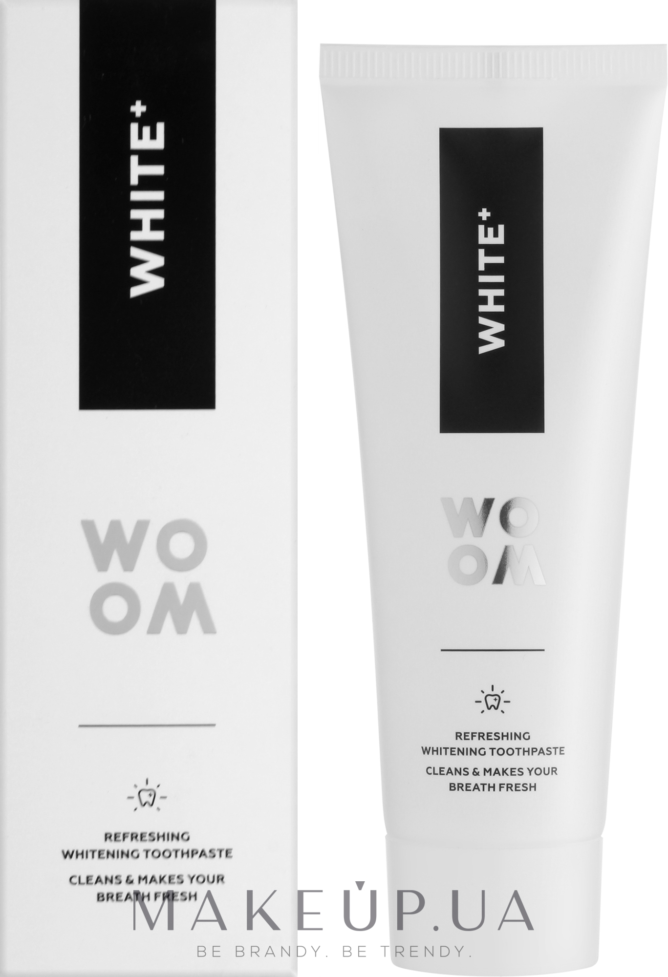 Ефективна відбілювальна зубна паста - Woom White+ Effective Whitening Toothpaste — фото 75ml
