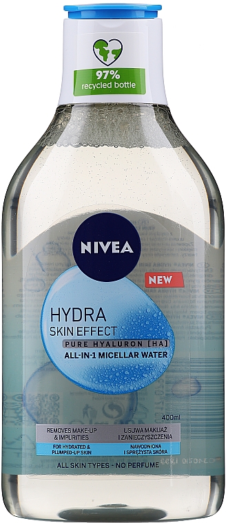 Міцелярна вода для очищення обличчя й зняття макіяжу - Nivea Hydra Skin Effect All-In-1 Micellar Water — фото N1