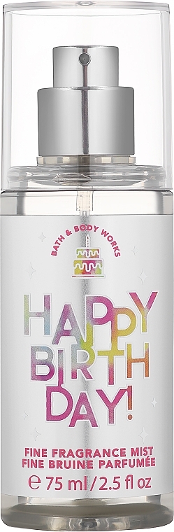 Парфюмированный спрей для тела - Bath & Body Works Vanilla Buttercream Happy Birth Day Fine Fragrance Mist (мини) — фото N1
