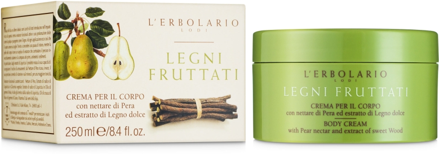 Ароматизований крем для тіла - l'erbolario Legni Fruttati Crema per il Corpo — фото N2