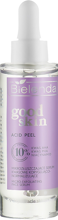 Коригувальна і нормалізувальна мікровідлущувальна кислотна сироватка для обличчя - Bielenda Good Skin Acid Micro-Exfoliating Face Serum