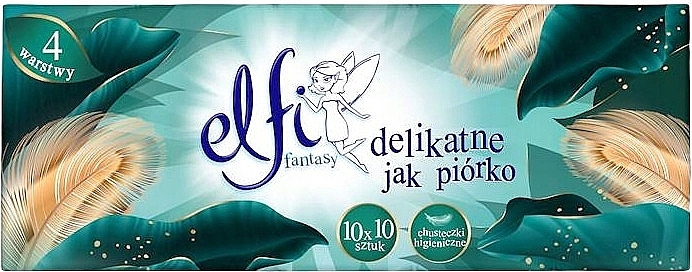 Гігієнічні чотиришарові серветки "Fantasy", 10х10 шт. - Elfi — фото N1
