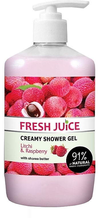 Крем-гель для душа "Личи и малина" - Fresh Juice Geisha Litchi & Raspberry